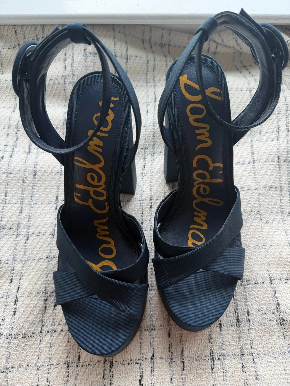 Sam Edelman Savannah Platform Sandals – Navy Blue – Women’s Size 6.5